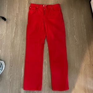 Zara red jeans
